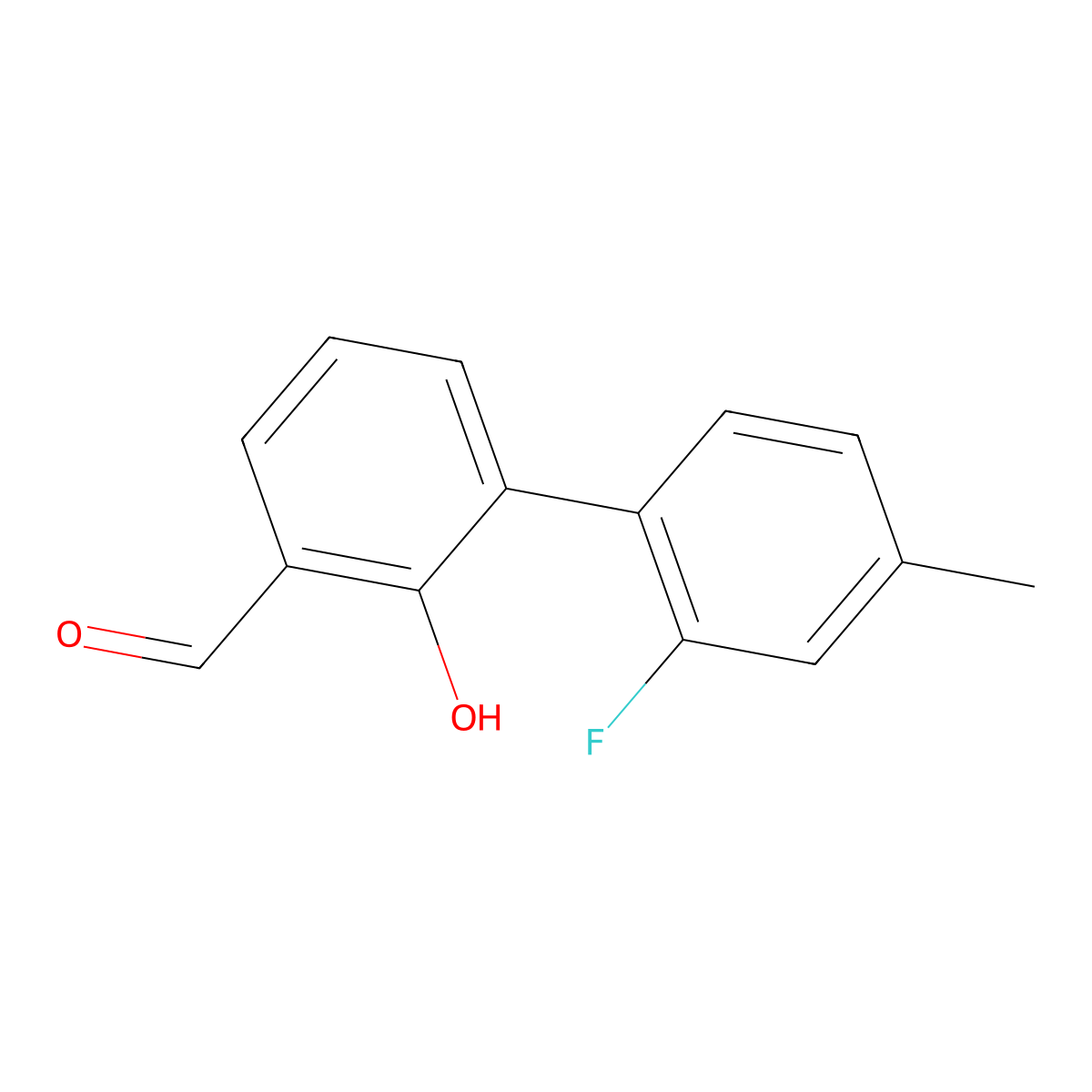 6-(2-Fluoro-4-methylphenyl)-2-formylphenol molecular structure, CAS 1261918-83-5
