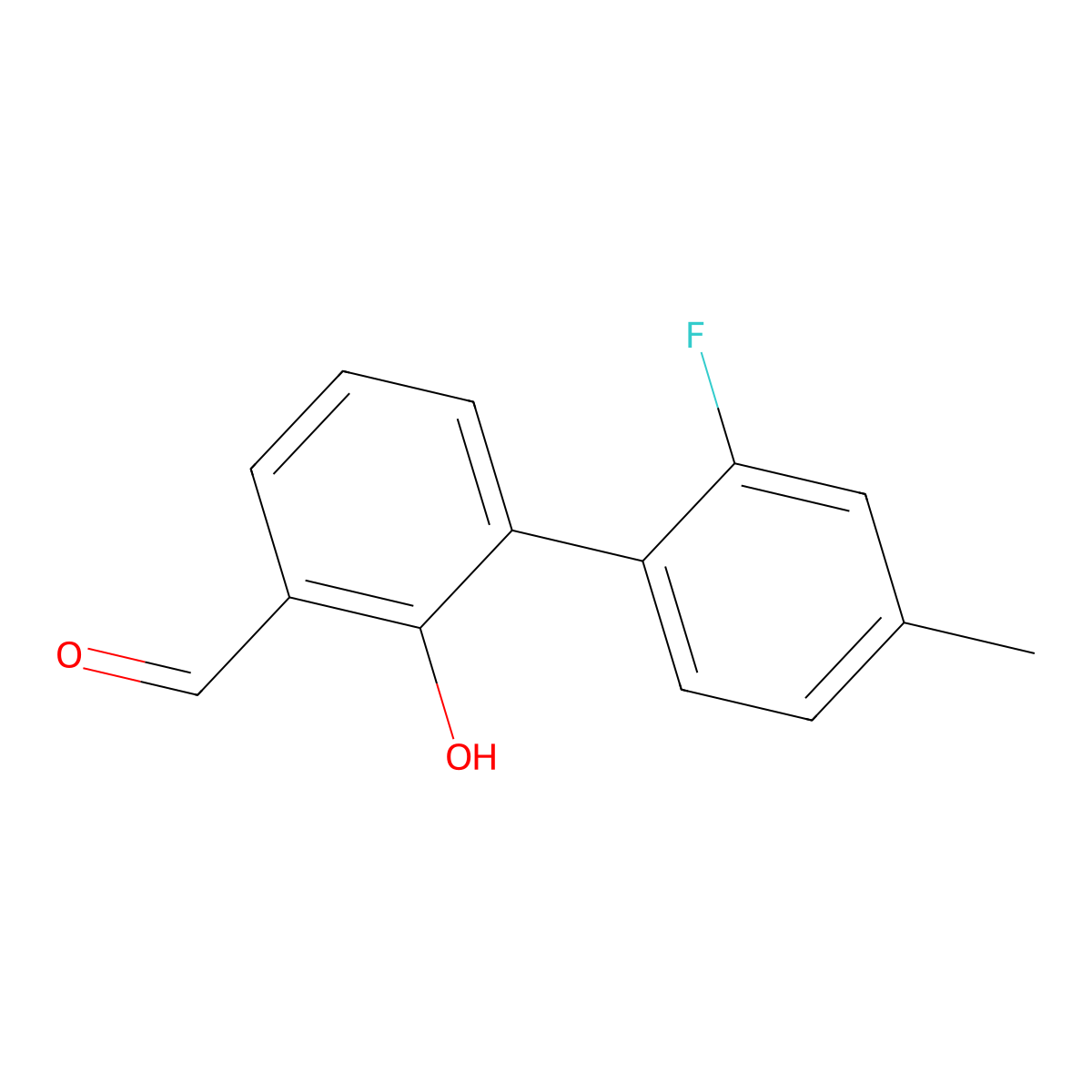6-(2-Fluoro-4-methylphenyl)-2-formylphenol molecular structure, CAS 1261918-83-5