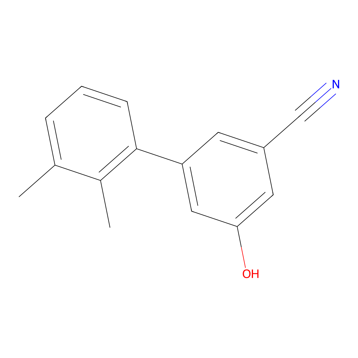 3-Cyano-5-(2,3-dimethylphenyl)phenol molecular structure, CAS 1261918-87-9