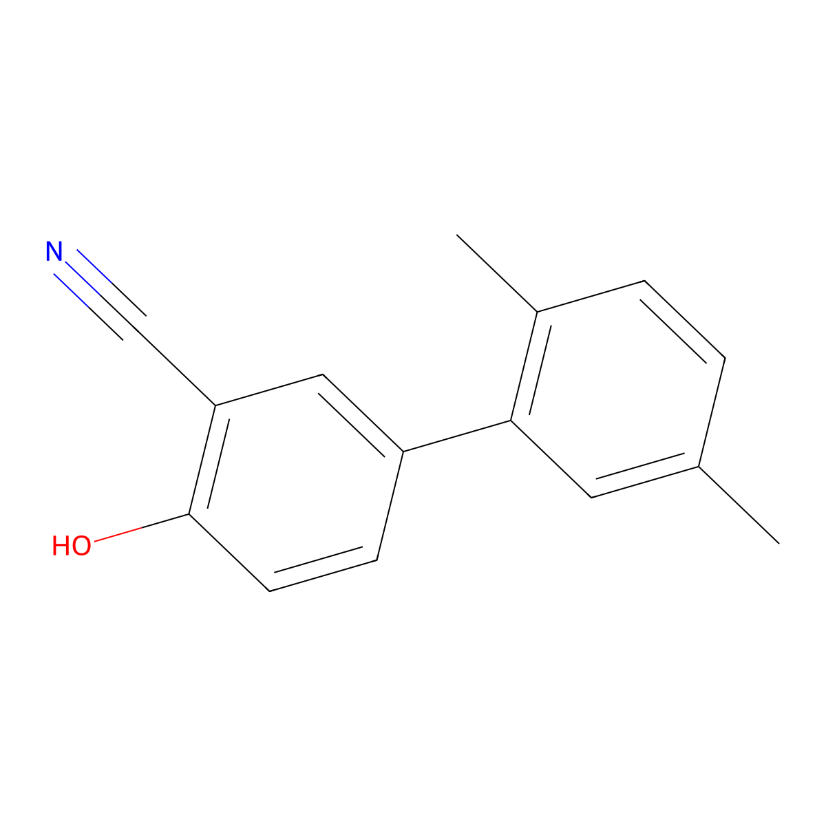 2-Cyano-4-(2,5-dimethylphenyl)phenol molecular structure, CAS 1261918-88-0