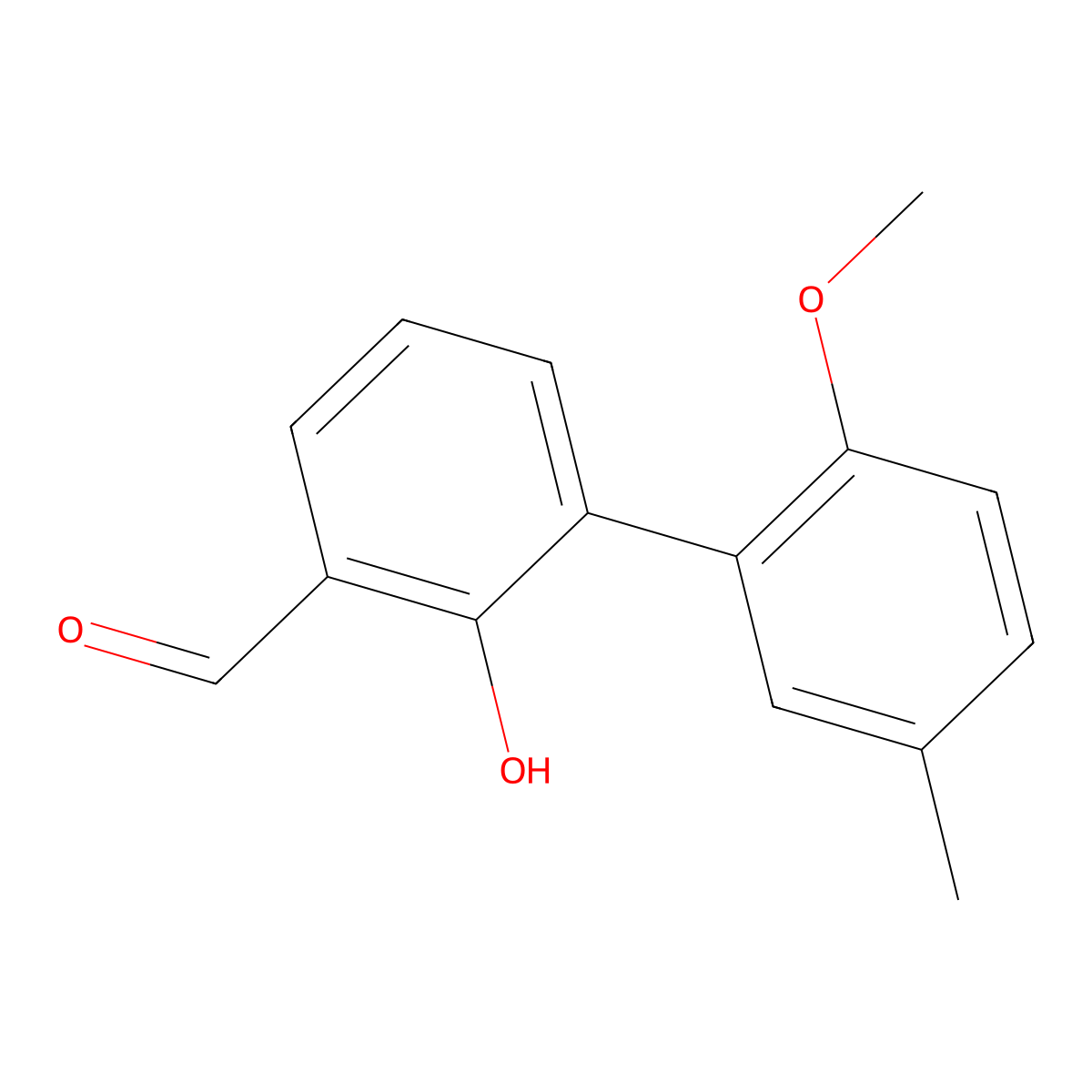 2-Formyl-6-(2-methoxy-5-methylphenyl)phenol molecular structure, CAS 1261918-90-4