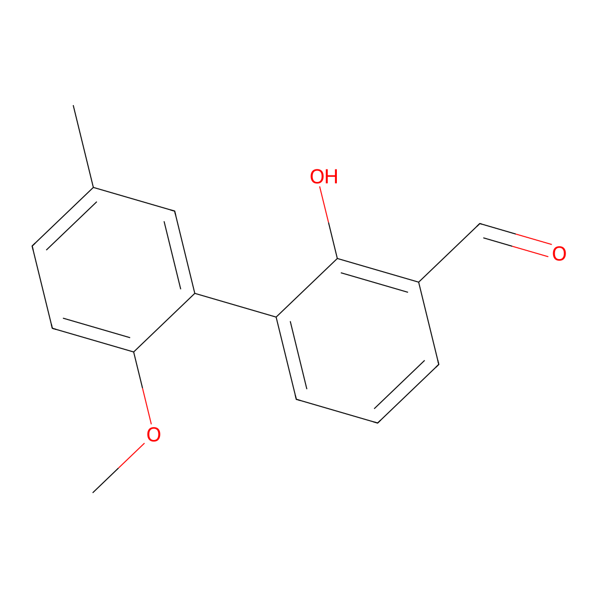 2-Formyl-6-(2-methoxy-5-methylphenyl)phenol molecular structure, CAS 1261918-90-4