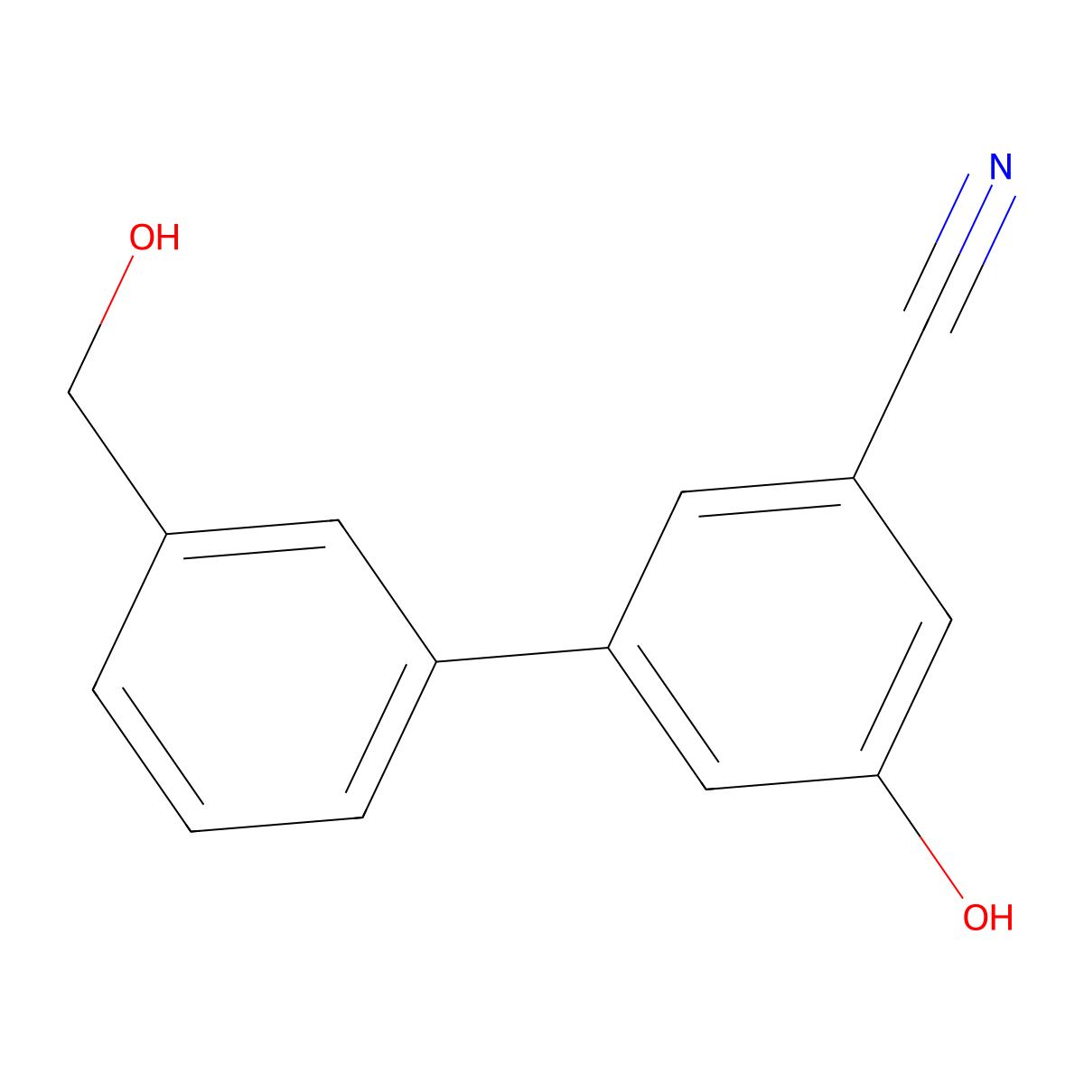 3-Cyano-5-(3-hydroxymethylphenyl)phenol molecular structure, CAS 1261918-91-5