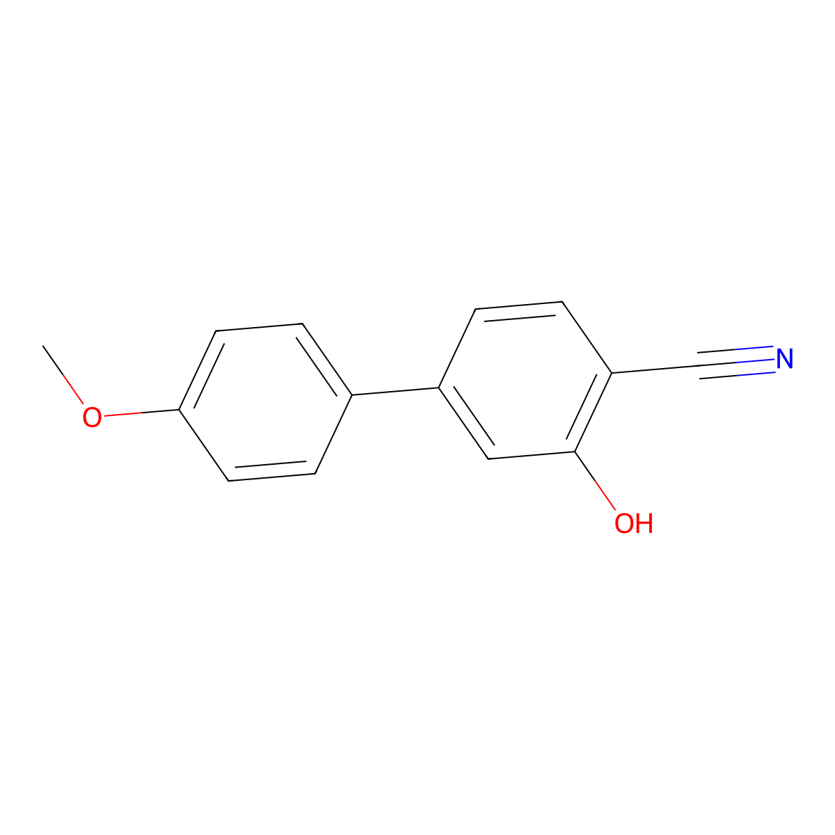 2-Cyano-5-(4-methoxyphenyl)phenol molecular structure, CAS 1261918-92-6