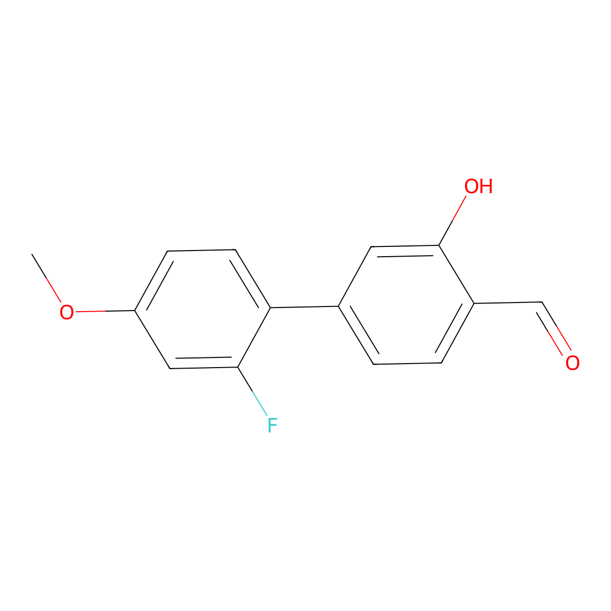 5-(2-Fluoro-4-methoxyphenyl)-2-formylphenol molecular structure, CAS 1261918-96-0