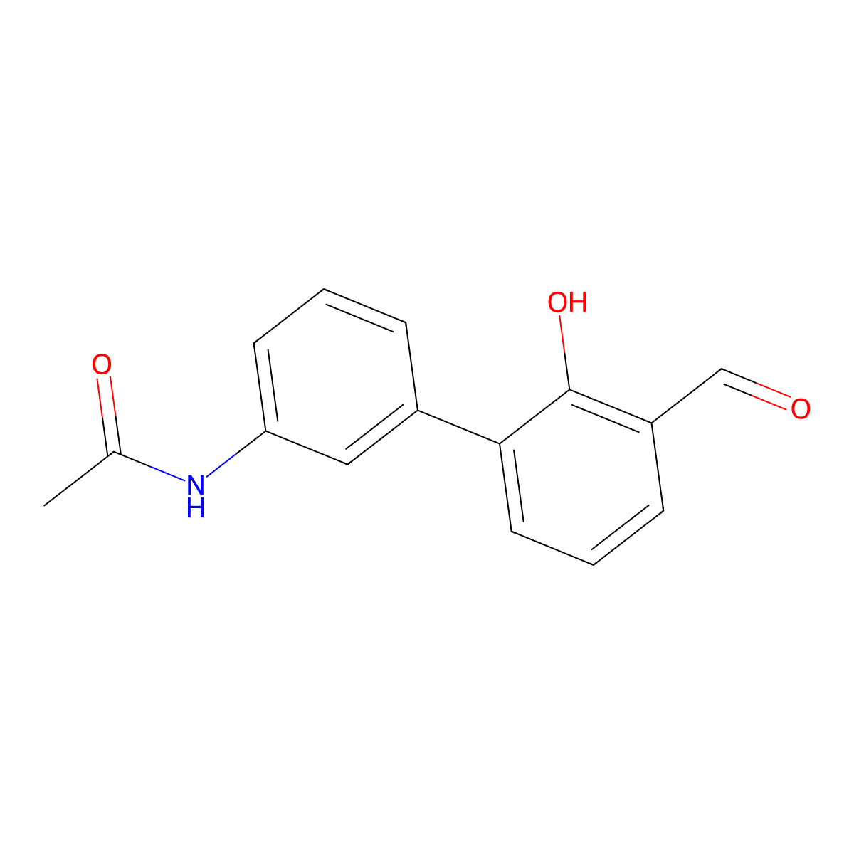 6-(3-Acetylaminophenyl)-2-formylphenol molecular structure, CAS 1261919-23-6