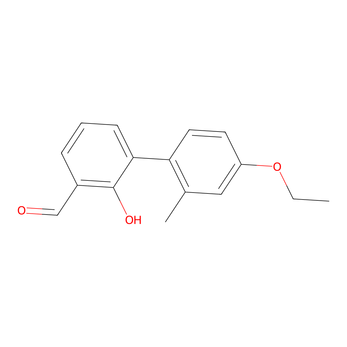 6-(4-Ethoxy-2-methylphenyl)-2-formylphenol molecular structure, CAS 1261919-24-7