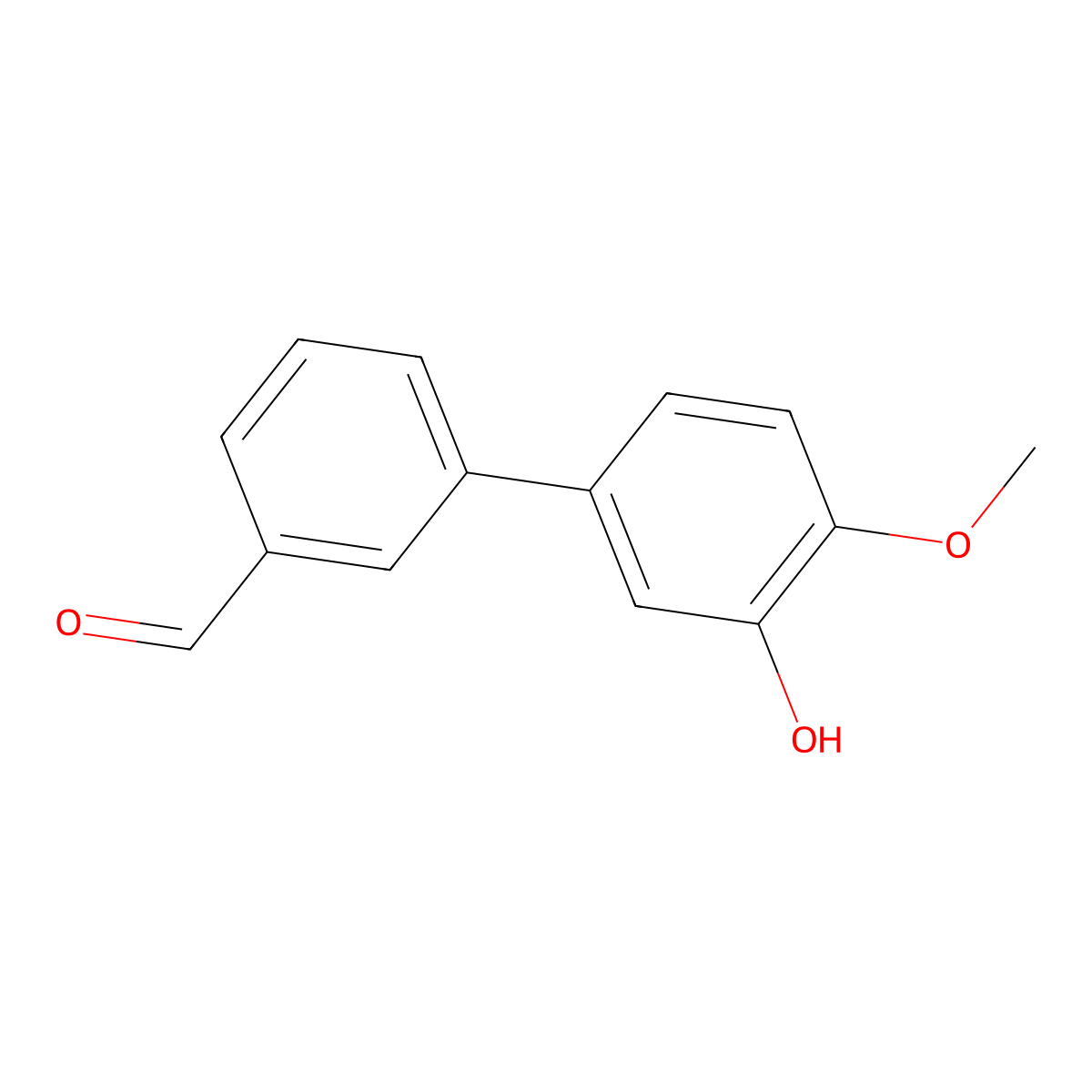 5-(3-Formylphenyl)-2-methoxyphenol molecular structure, CAS 1261919-50-9