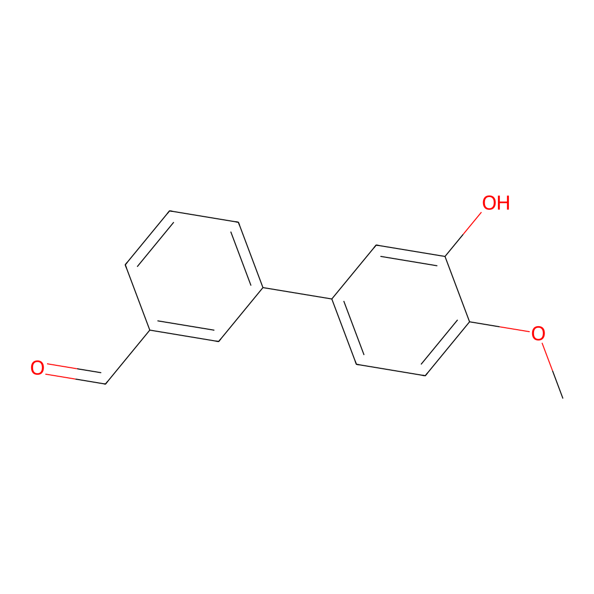 5-(3-Formylphenyl)-2-methoxyphenol molecular structure, CAS 1261919-50-9
