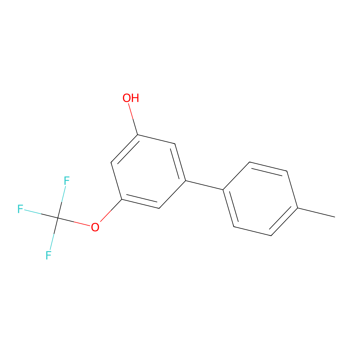 5-(4-Methylphenyl)-3-trifluoromethoxyphenol molecular structure, CAS 1261919-56-5