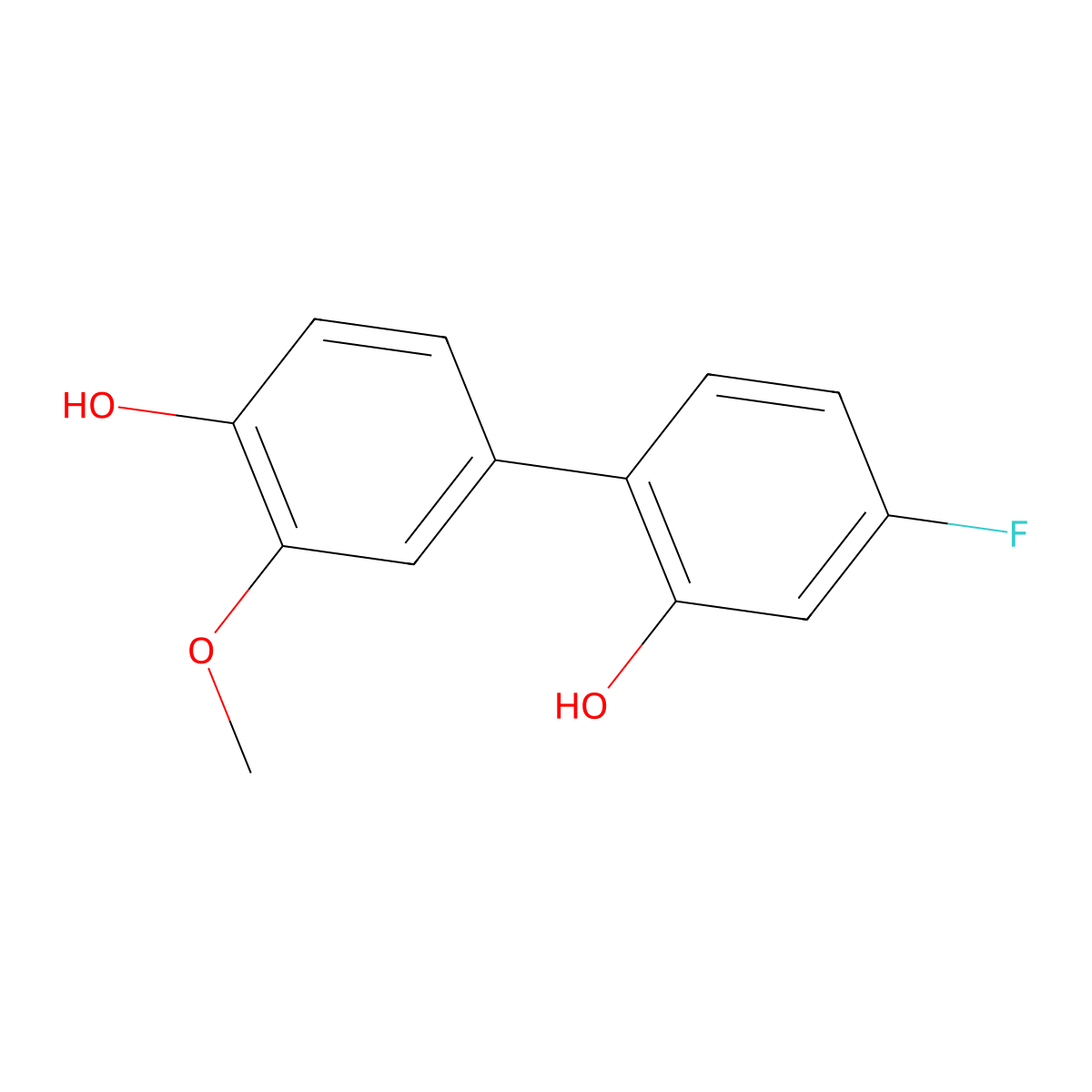 4-(4-Fluoro-2-hydroxyphenyl)-2-methoxyphenol molecular structure, CAS 1261919-61-2