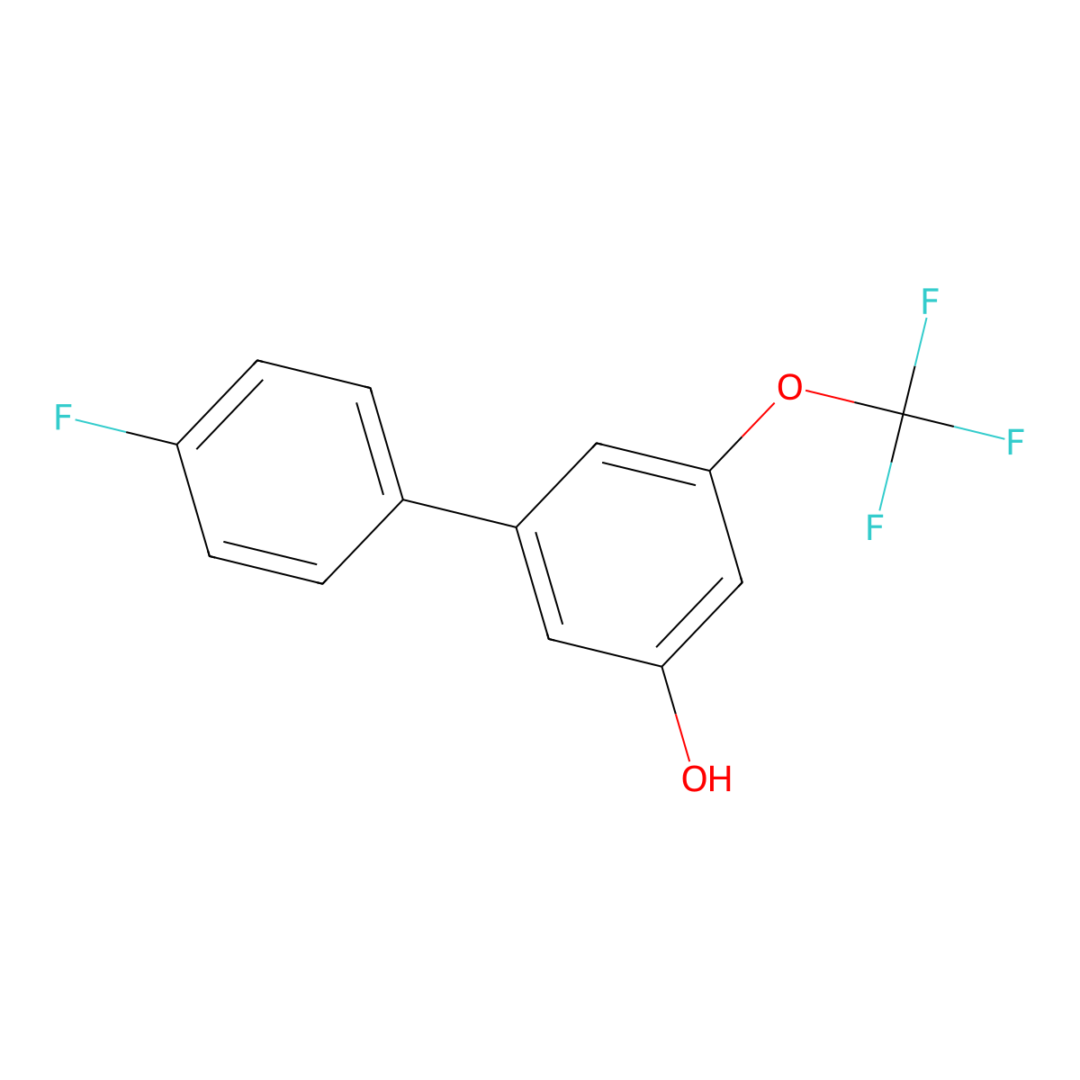 5-(4-Fluorophenyl)-3-trifluoromethoxyphenol molecular structure, CAS 1261919-64-5