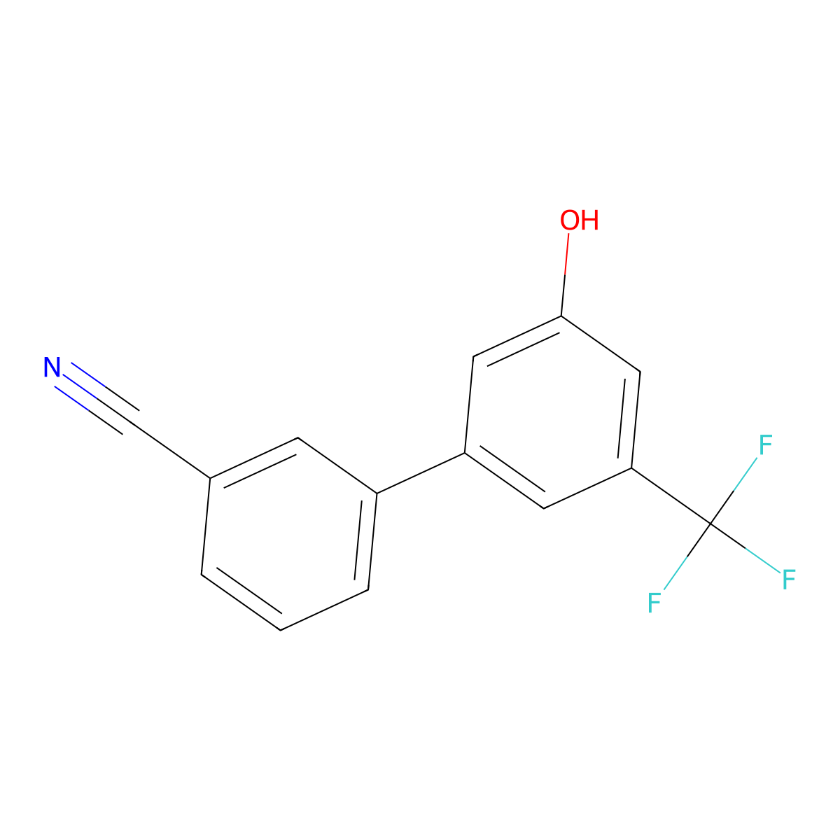 5-(3-Cyanophenyl)-3-trifluoromethylphenol molecular structure, CAS 1261919-68-9