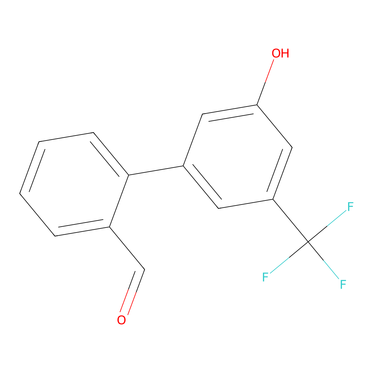 5-(2-Formylphenyl)-3-trifluoromethylphenol molecular structure, CAS 1261919-70-3