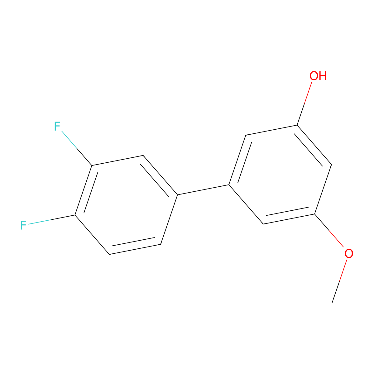 3',4'-Difluoro-5-methoxy[1,1'-biphenyl]-3-ol molecular structure, CAS 1261919-85-0