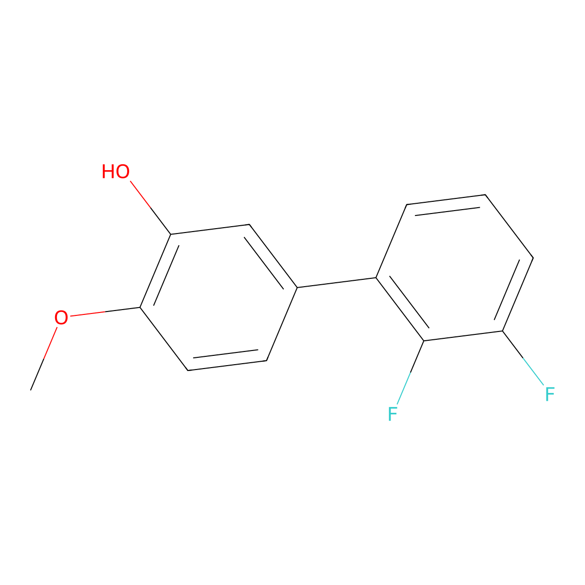 5-(2,3-Difluorophenyl)-2-methoxyphenol molecular structure, CAS 1261919-90-7