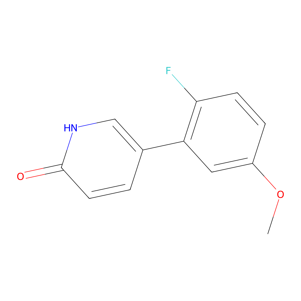 5-(2-Fluoro-5-methoxyphenyl)-2-hydroxypyridine molecular structure, CAS 1261920-01-7