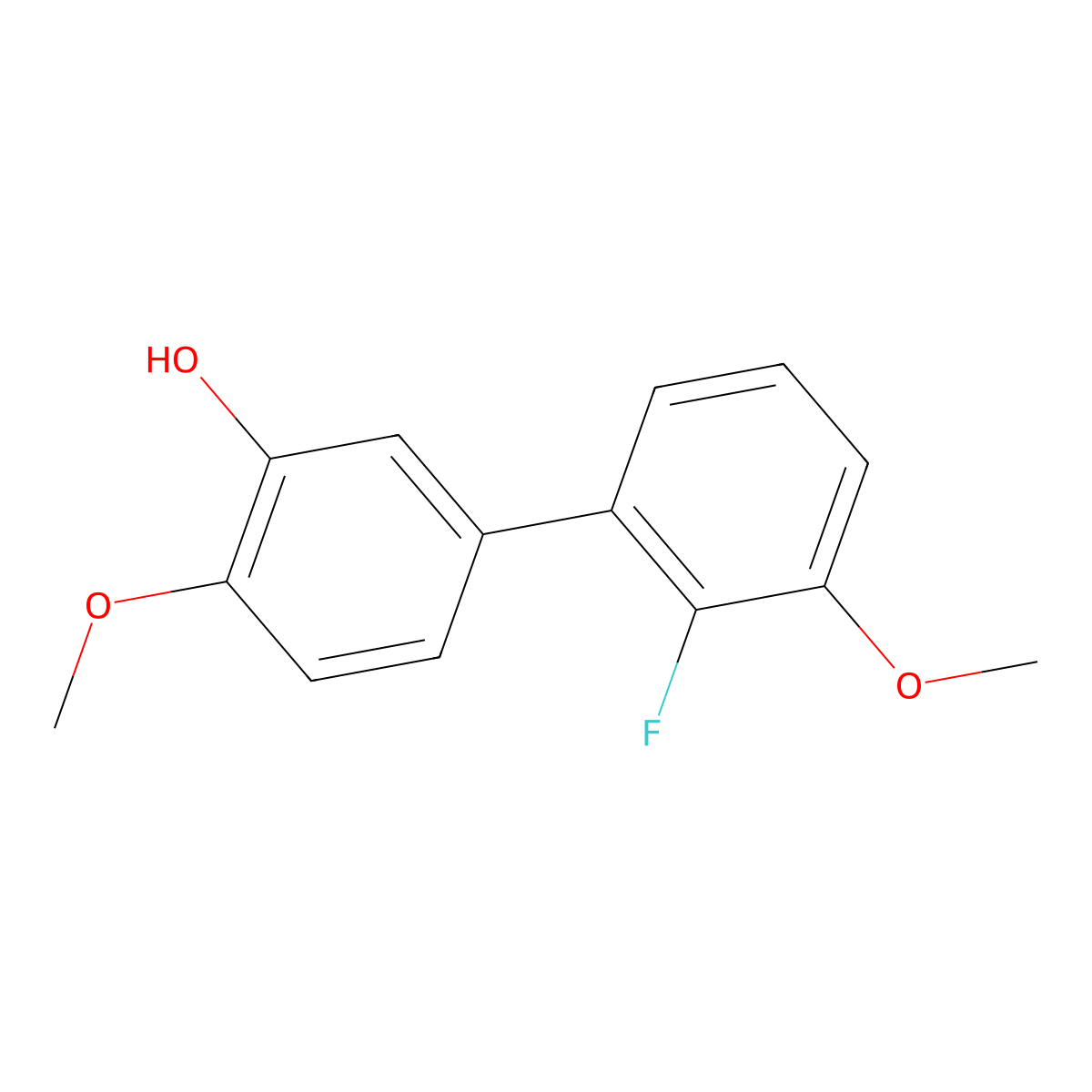 5-(2-Fluoro-3-methoxyphenyl)-2-methoxyphenol molecular structure, CAS 1261920-25-5