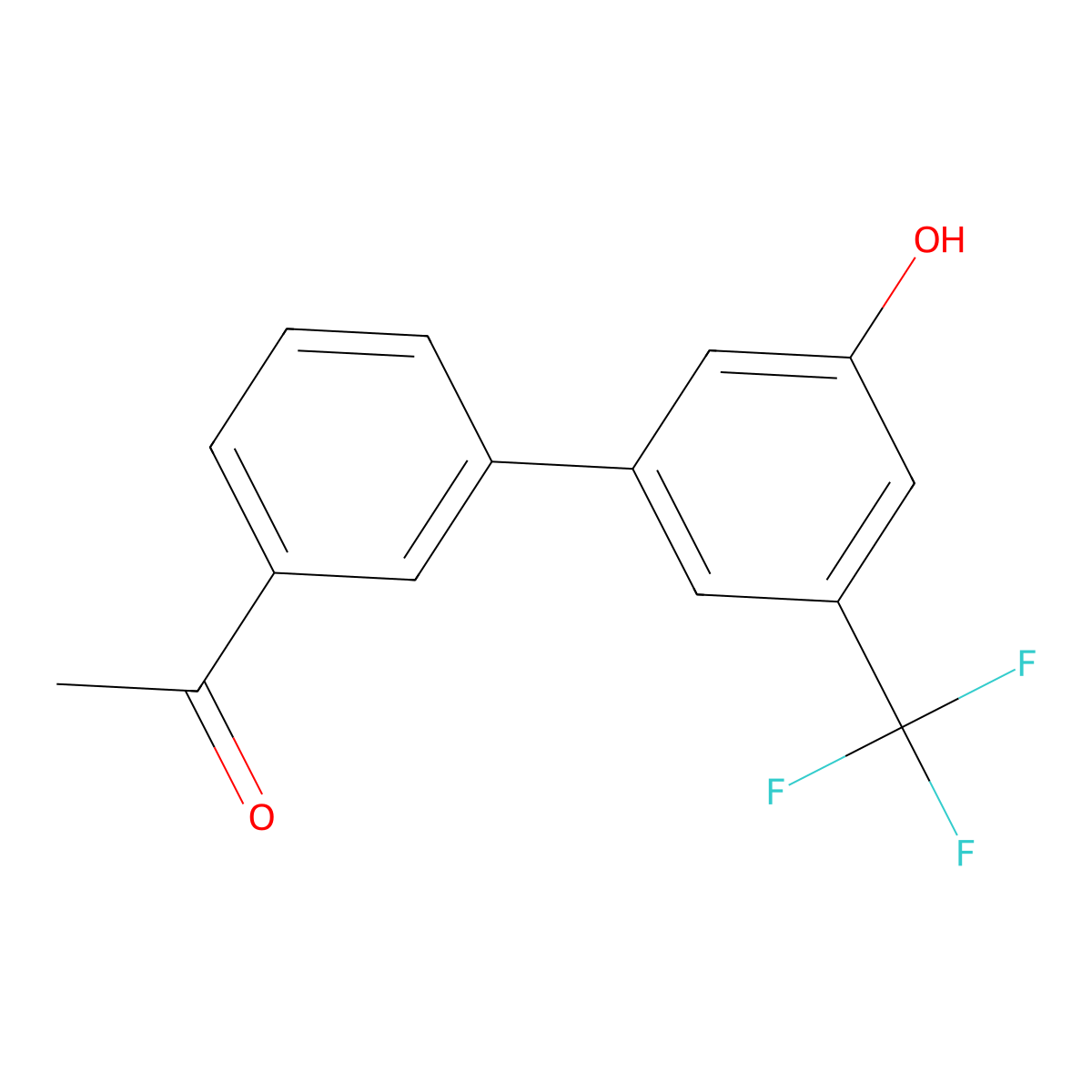 5-(3-Acetylphenyl)-3-trifluoromethylphenol molecular structure, CAS 1261920-26-6