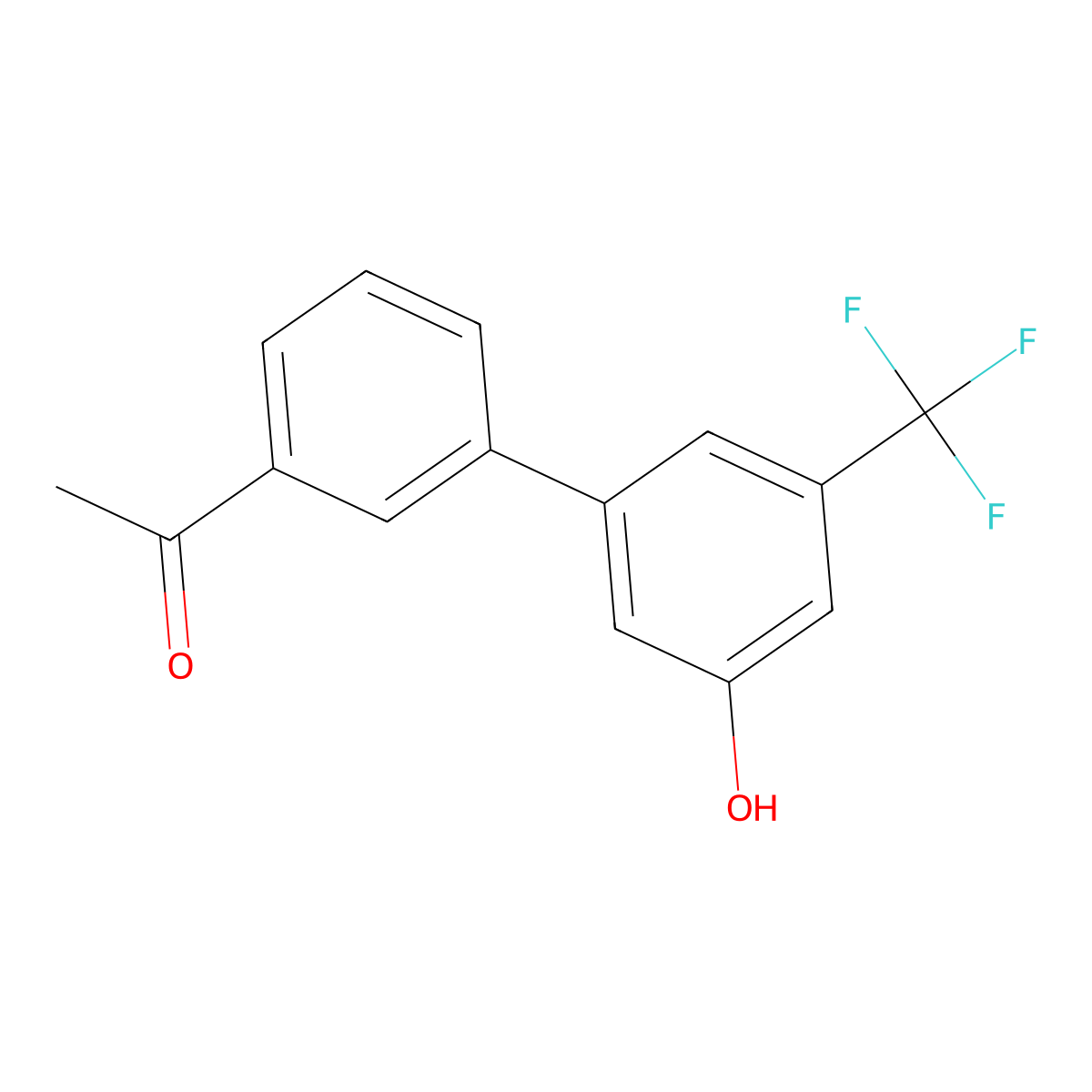 5-(3-Acetylphenyl)-3-trifluoromethylphenol molecular structure, CAS 1261920-26-6