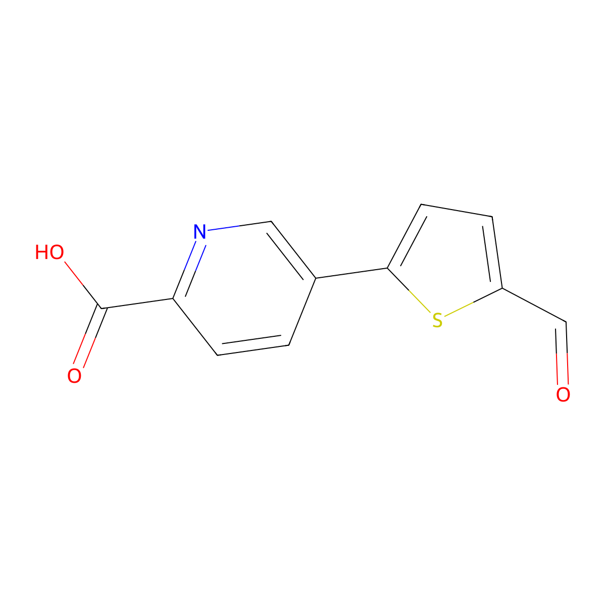 5-(5-Formylthiophen-2-YL)picolinic acid molecular structure, CAS 1261920-33-5