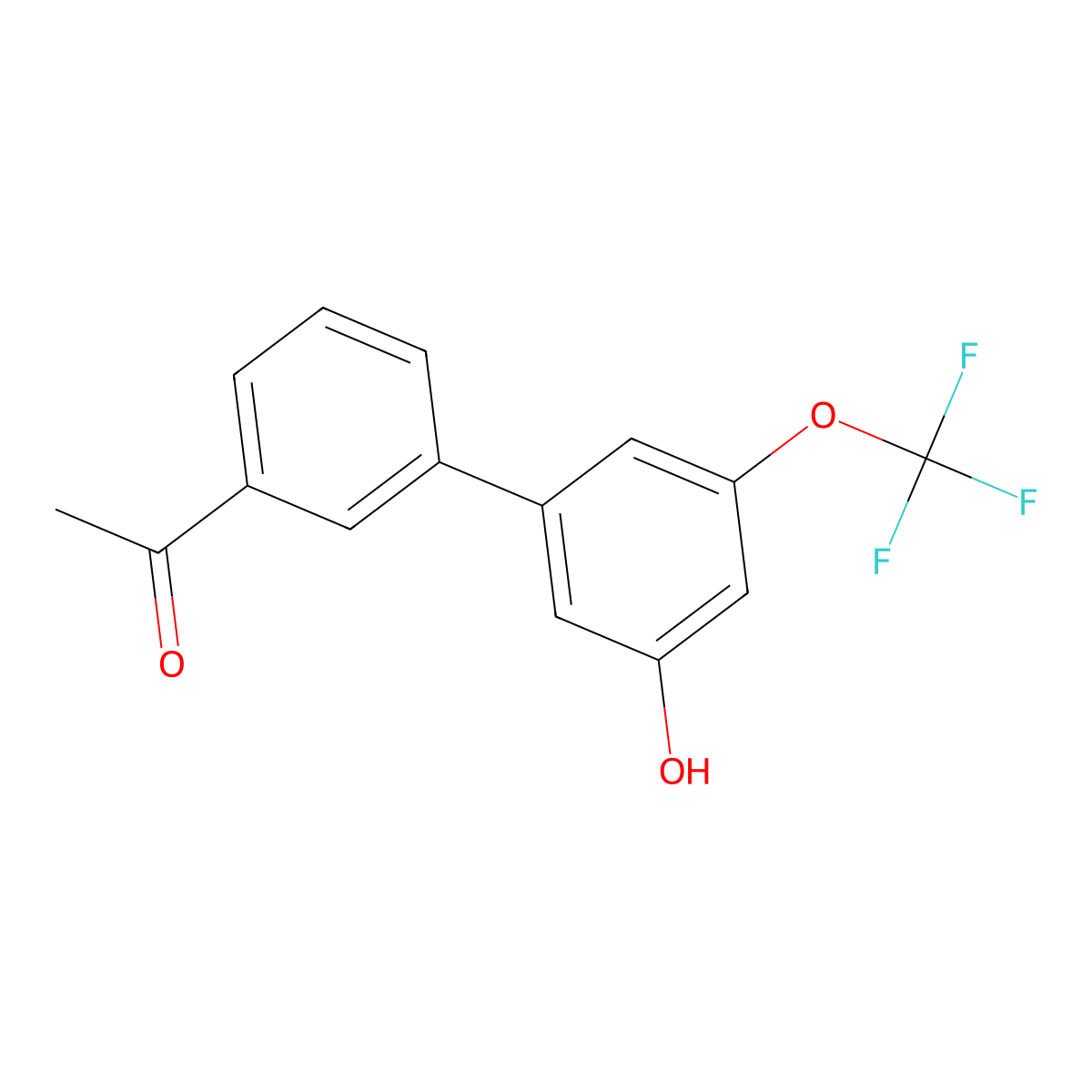 5-(3-Acetylphenyl)-3-trifluoromethoxyphenol molecular structure, CAS 1261920-50-6