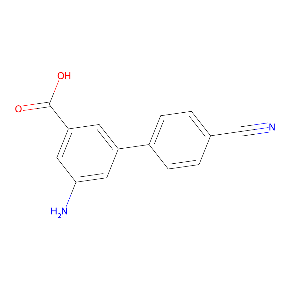 3-Amino-5-(4-cyanophenyl)benzoic acid molecular structure, CAS 1261920-53-9