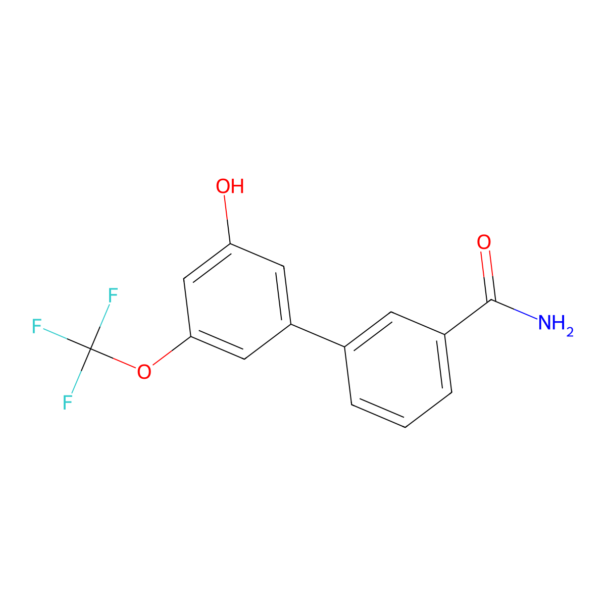 5-(3-Aminocarbonylphenyl)-3-trifluoromethoxyphenol molecular structure, CAS 1261920-56-2