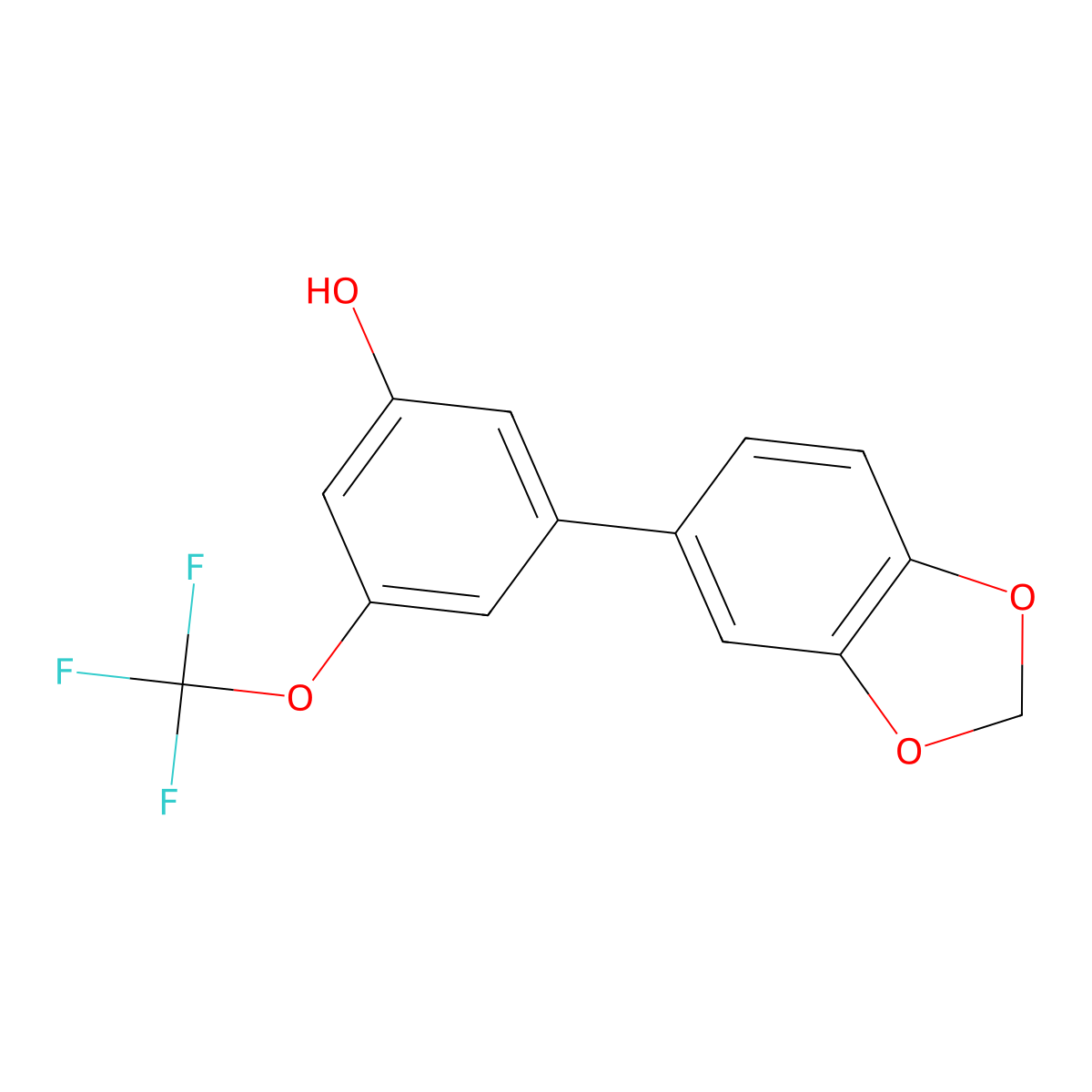 5-(3,4-Methylenedioxyphenyl)-3-trifluoromethoxyphenol molecular structure, CAS 1261920-64-2