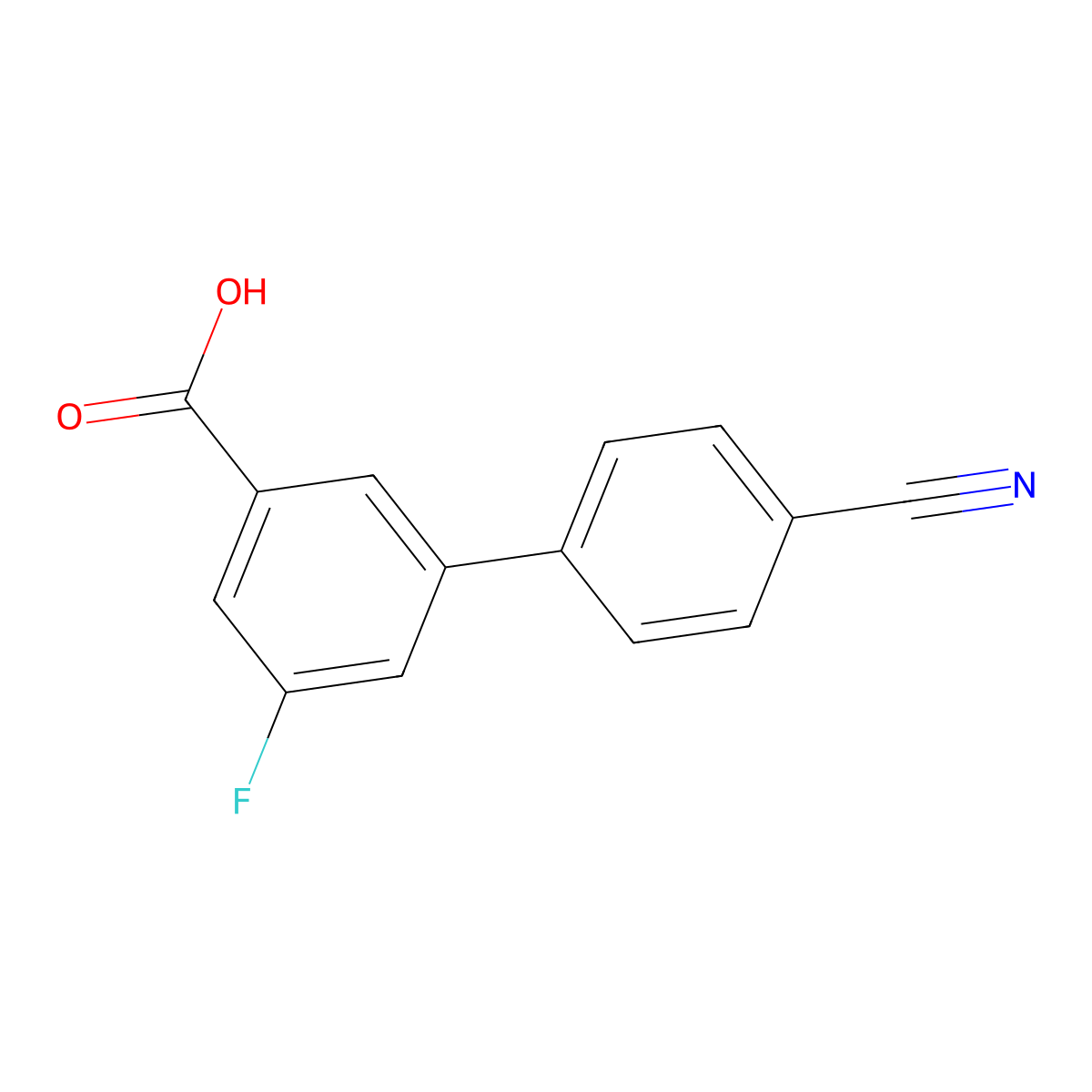 3-(4-Cyanophenyl)-5-fluorobenzoic acid molecular structure, CAS 1261920-66-4