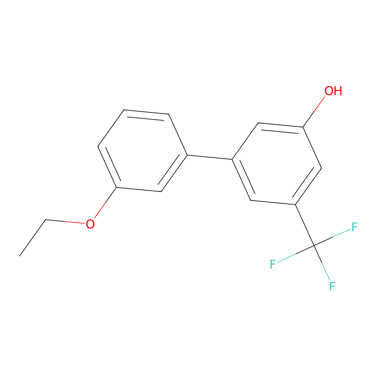 5-(3-Ethoxyphenyl)-3-trifluoromethylphenol molecular structure, CAS 1261920-70-0