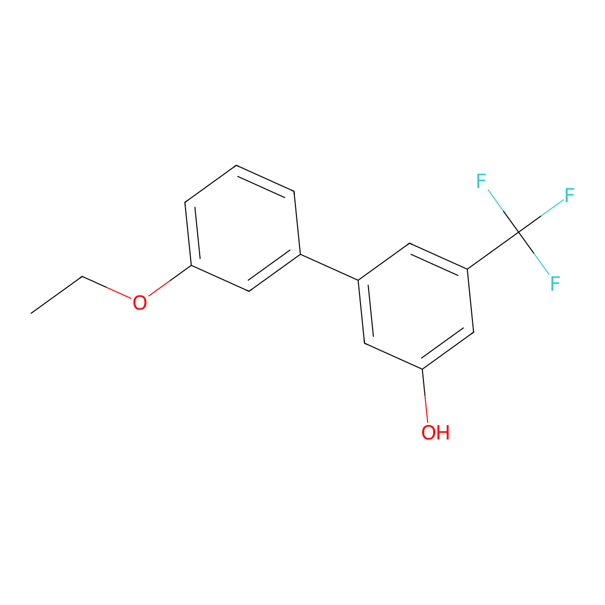 5-(3-Ethoxyphenyl)-3-trifluoromethylphenol molecular structure, CAS 1261920-70-0