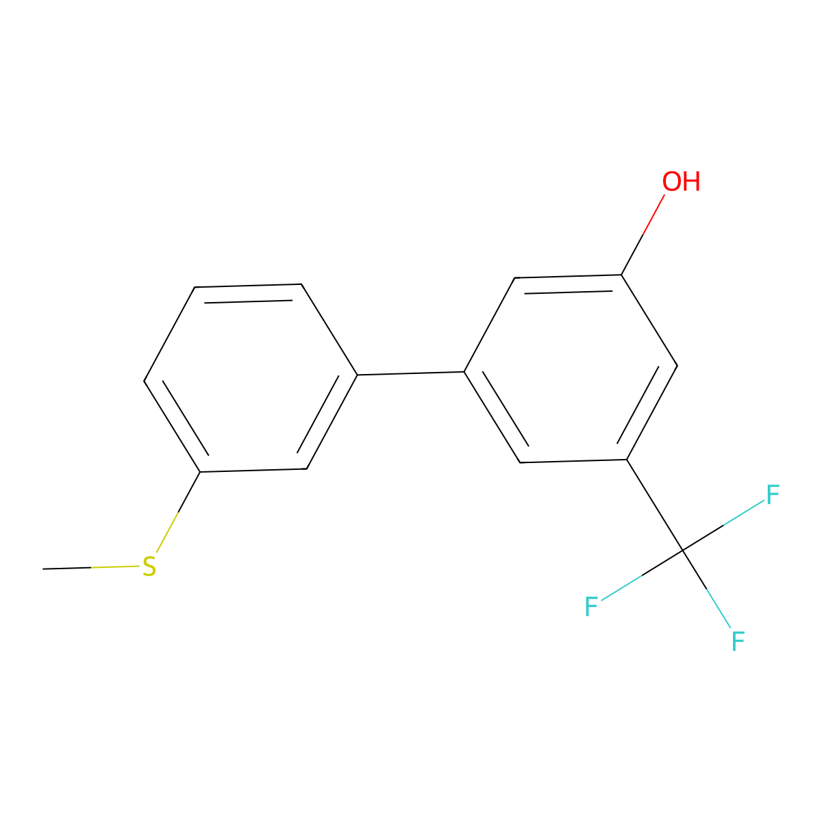 5-(3-Methylthiophenyl)-3-trifluoromethylphenol molecular structure, CAS 1261920-74-4