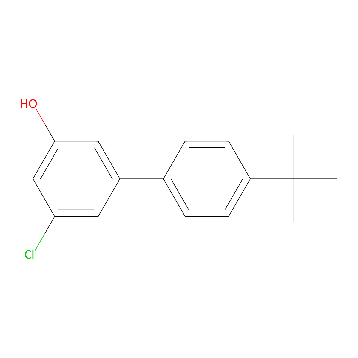 3-Chloro-5-(4-T-butylphenyl)phenol molecular structure, CAS 1261920-83-5