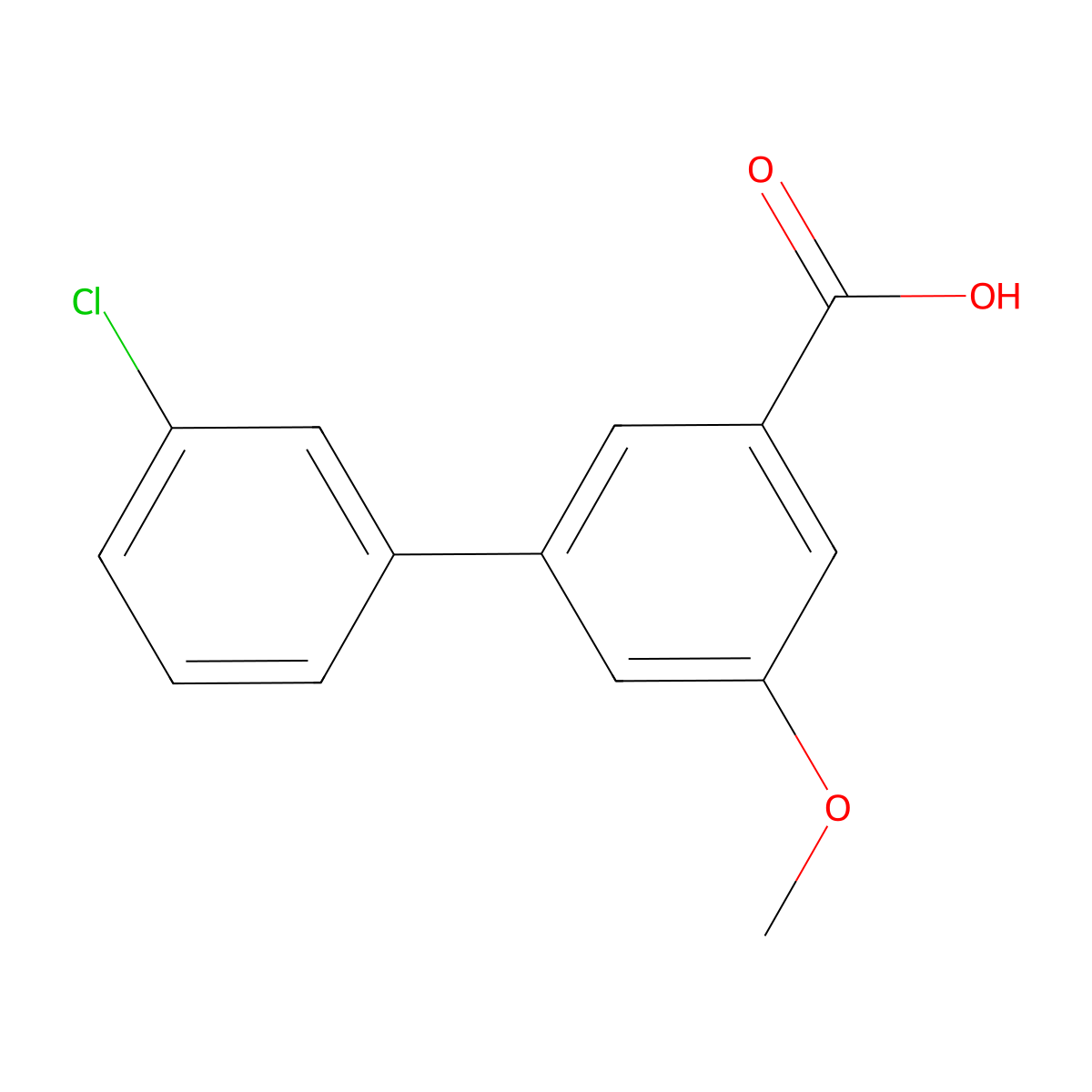 3-(3-Chlorophenyl)-5-methoxybenzoic acid molecular structure, CAS 1261920-84-6
