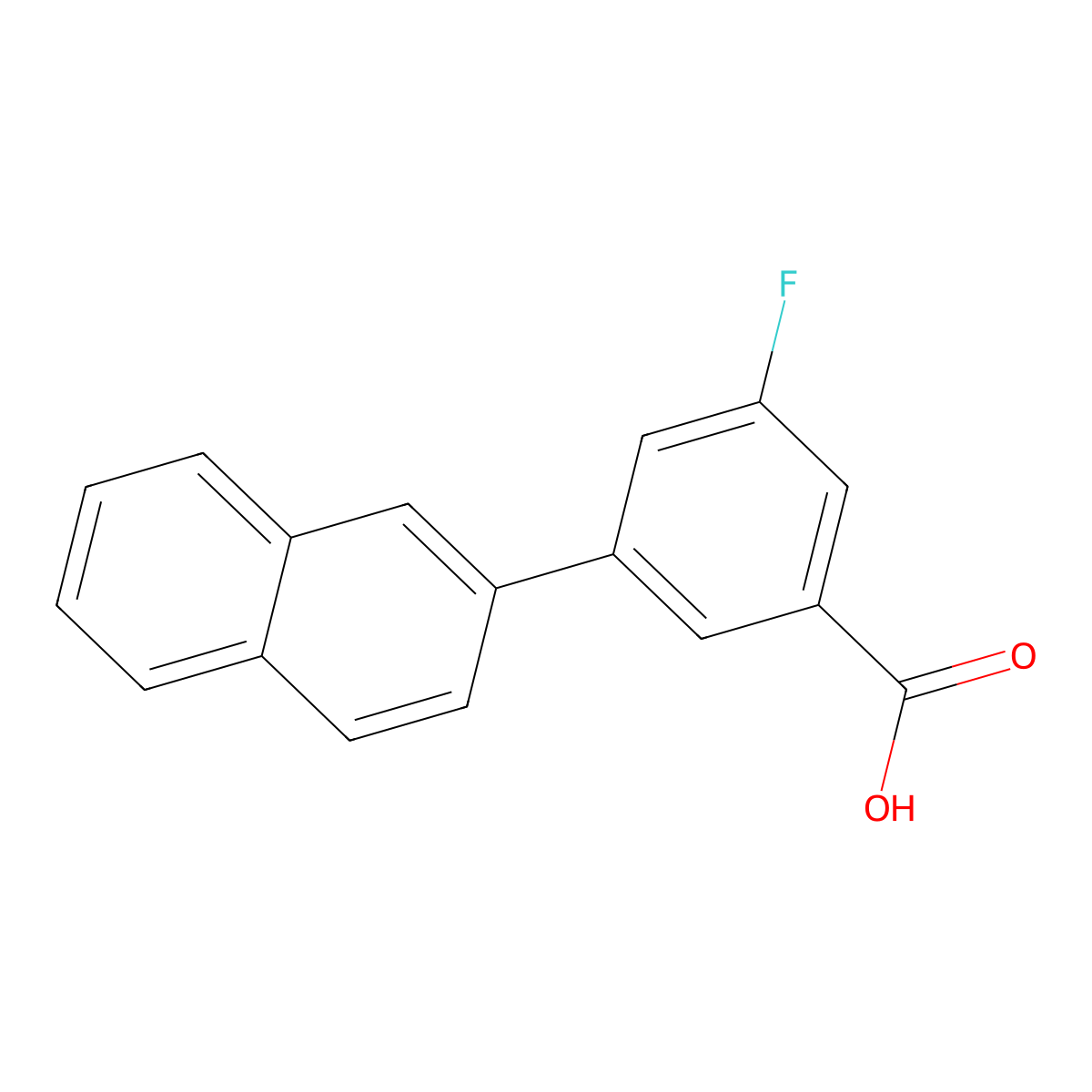 3-Fluoro-5-(naphthalen-2-yl)benzoic acid molecular structure, CAS 1261921-17-8