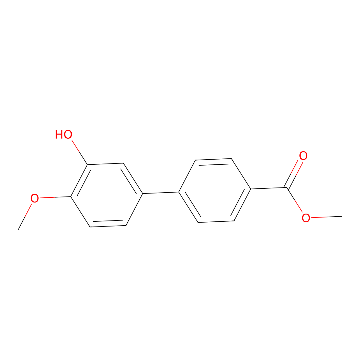 5-(4-Methoxycarbonylphenyl)-2-methoxyphenol molecular structure, CAS 1261921-37-2