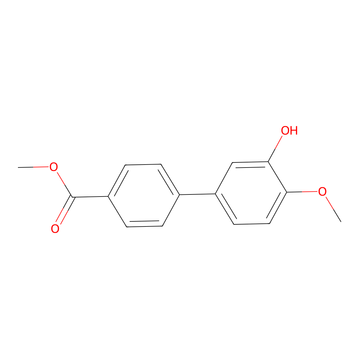 5-(4-Methoxycarbonylphenyl)-2-methoxyphenol molecular structure, CAS 1261921-37-2