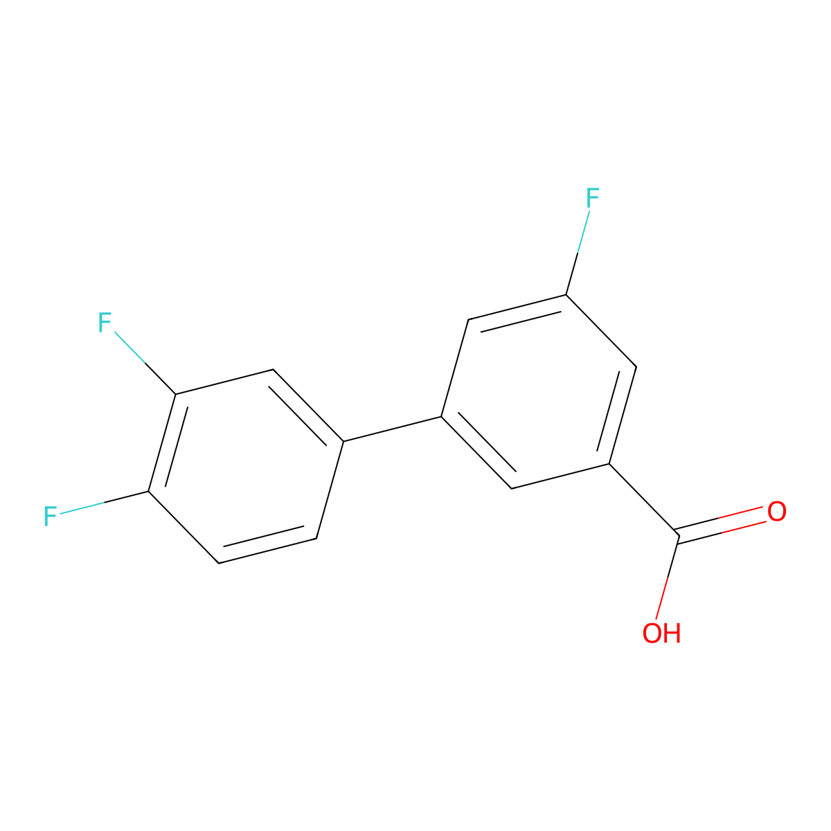 3-(3,4-Difluorophenyl)-5-fluorobenzoic acid molecular structure, CAS 1261921-38-3