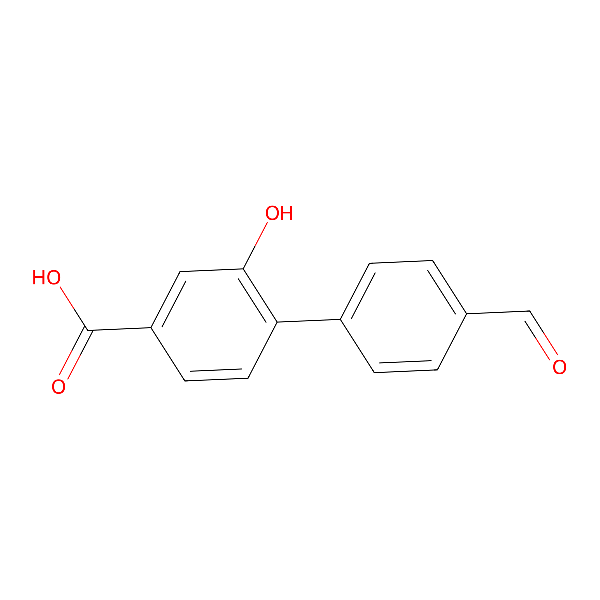 4-(4-Formylphenyl)-3-hydroxybenzoic acid molecular structure, CAS 1261921-43-0