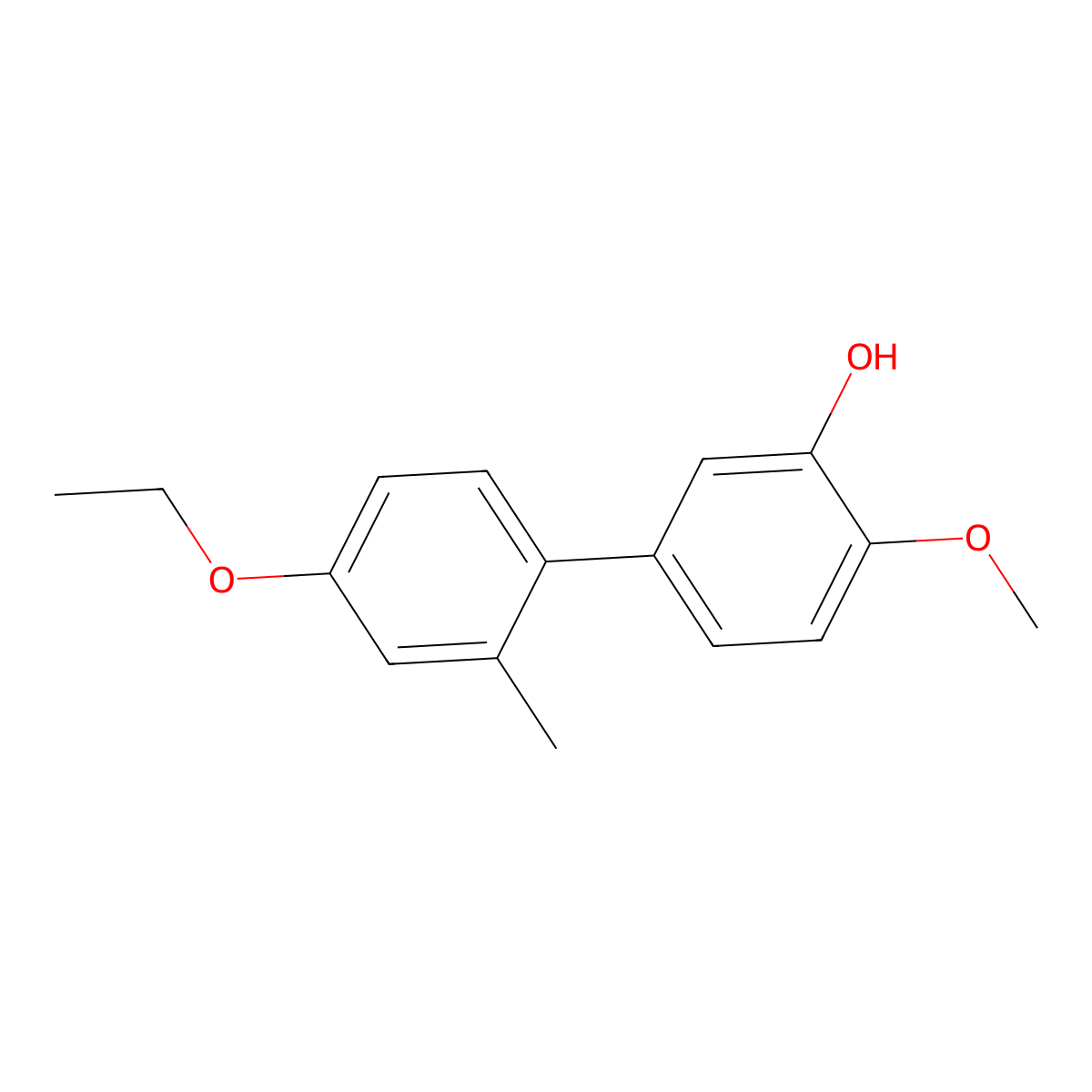 5-(4-Ethoxy-2-methylphenyl)-2-methoxyphenol molecular structure, CAS 1261921-69-0