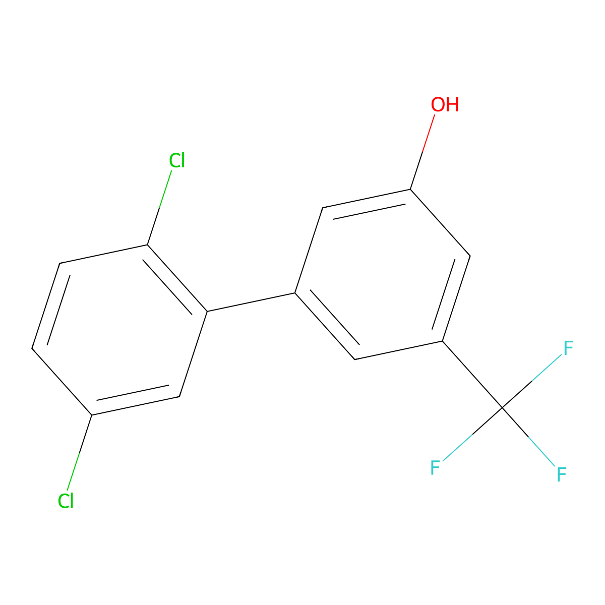 5-(2,5-Dichlorophenyl)-3-trifluoromethylphenol molecular structure, CAS 1261921-74-7