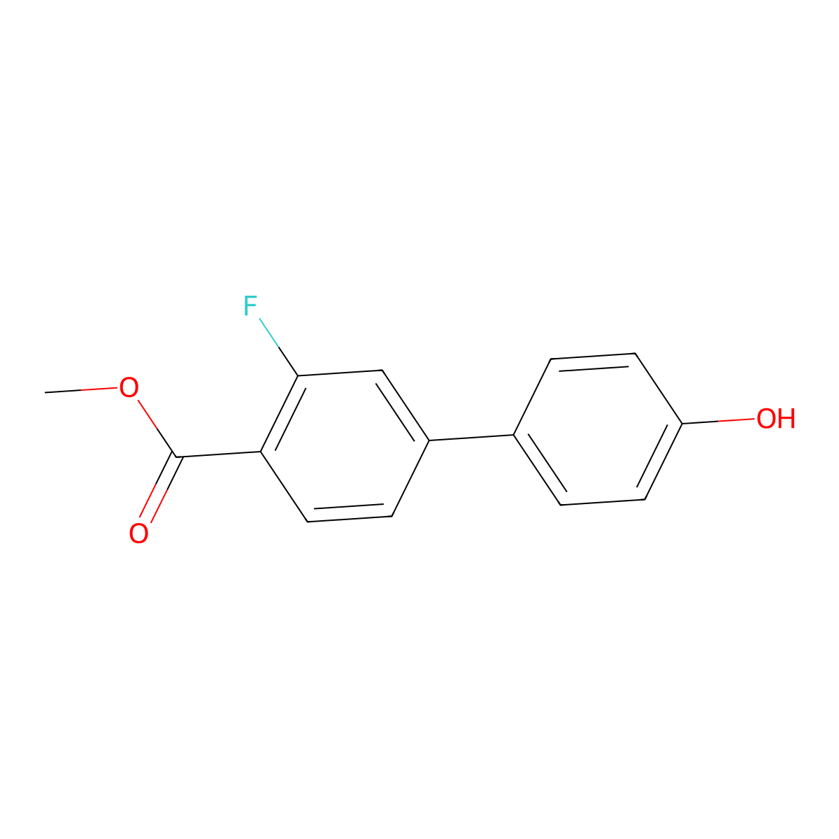 4-(3-Fluoro-4-methoxycarbonylphenyl)phenol molecular structure, CAS 1261921-78-1