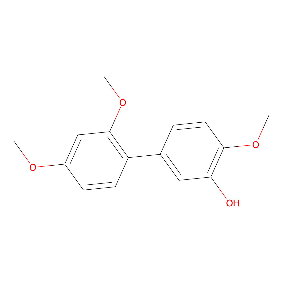5-(2,4-Dimethoxyphenyl)-2-methoxyphenol molecular structure, CAS 1261921-90-7