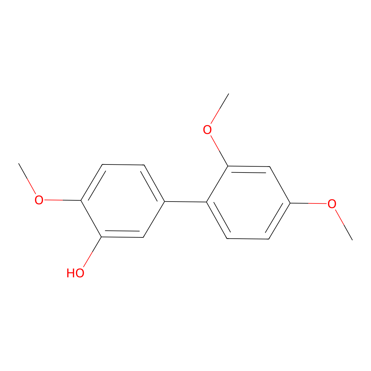 5-(2,4-Dimethoxyphenyl)-2-methoxyphenol molecular structure, CAS 1261921-90-7