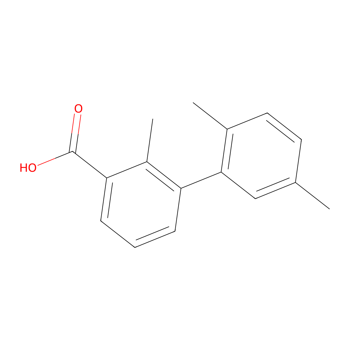3-(2,5-Dimethylphenyl)-2-methylbenzoic acid molecular structure, CAS 1261922-05-7