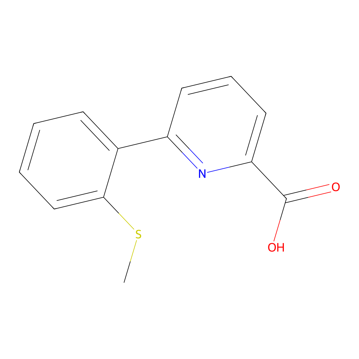 6-(2-Methylthiophenyl)picolinic acid molecular structure, CAS 1261922-09-1
