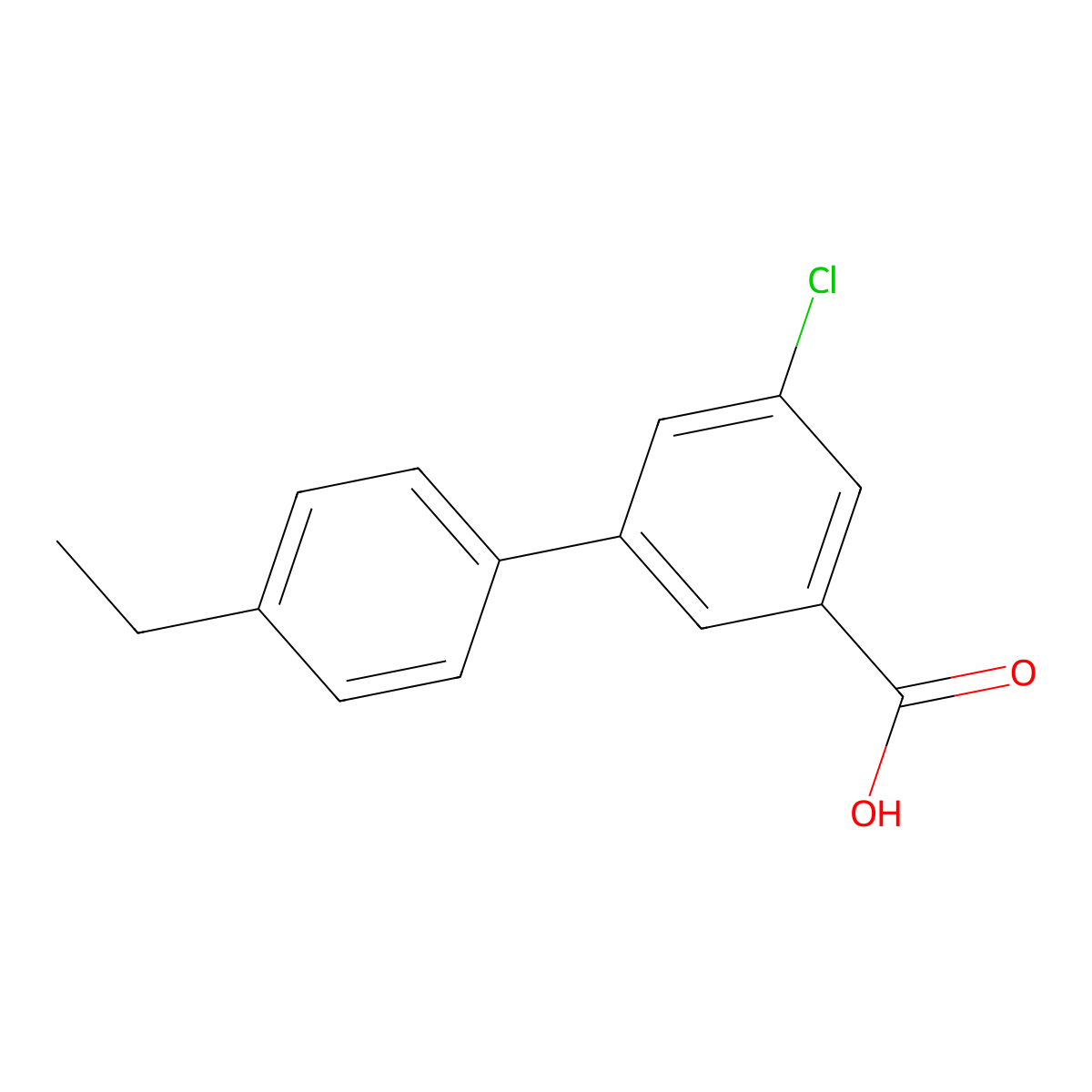 5-Chloro-3-(4-ethylphenyl)benzoic acid molecular structure, CAS 1261922-28-4