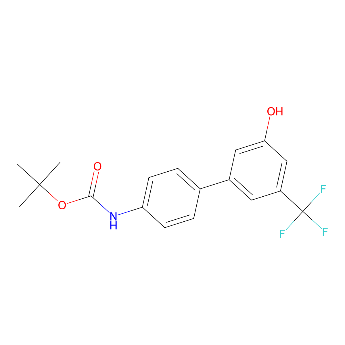 5-(4-BOC-Aminophenyl)-3-trifluoromethylphenol molecular structure, CAS 1261922-31-9