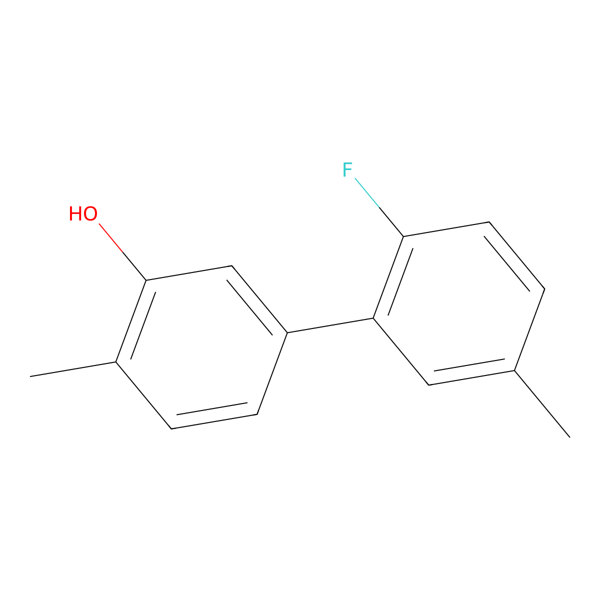 5-(2-Fluoro-5-methylphenyl)-2-methylphenol molecular structure, CAS 1261922-85-3
